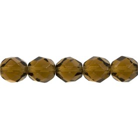 1102-4703-52 - Fire Polished Bead Round 8MM Smoked Topaz 75pcs Czech Republic 1102-4703-52,Topaz,Bead,Glass,Fire Polished,8MM,Round,Round,Brown,Topaz,Smoked,Czech Republic,75pcs,montreal, quebec, canada, beads, wholesale