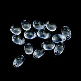 1102-4710-18 - Glass Bead Drop 4X6MM Light Sapphire 200pcs Czech Republic 1102-4710-18,Beads,Bead,Glass,Glass,4X6MM,Drop,Drop,Blue,Sapphire,Light,Czech Republic,200pcs,montreal, quebec, canada, beads, wholesale