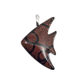 *1102-4828-02 - Dichroic Pendant With Bail Fish 25X40MM Burnt Bubbles Orange 1pc *1102-4828-02,Pendant,With Bail,Dichroic,25X40MM,Fish,Orange,Orange,Burnt,Bubbles,China,1pc,montreal, quebec, canada, beads, wholesale
