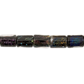 *1102-4832 - Bille Dichroïque Tube 8X10MM Mixte Corde de 8 Pouces *1102-4832,montreal, quebec, canada, beads, wholesale