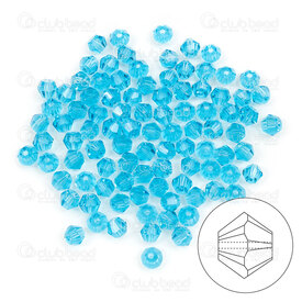 1102-5800-54 - Crystal Bead Stellaris Bicone 4MM Dark Aquamarine 144pcs 1102-5800-54,Crystal,montreal, quebec, canada, beads, wholesale
