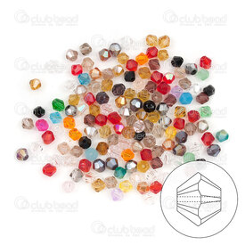 1102-5800-MIX - Bille de Cristal Stellaris Bicône 4mm Couleur assortie 144pcs 1102-5800-MIX,Billes,4mm,Bille,Stellaris,Verre,Cristal,4mm,Bicône,Bicône,Assorted Color,Chine,144pcs,montreal, quebec, canada, beads, wholesale