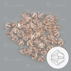 1102-5802-76 - Crystal Bead Stellaris Bicone 6MM Watery Pink 48pcs 1102-5802-76,stellaris crystal,montreal, quebec, canada, beads, wholesale