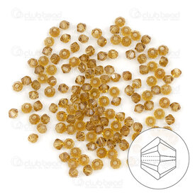 1102-5806-10 - Crystal Bead Stellaris Bicone 3mm Topaz 144pcs 1102-5806-10,montreal, quebec, canada, beads, wholesale