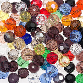 1102-5816-MIX - Crystal Bead Stellaris Round 32 face faceted 8mm Mixed Color app. 50pcs 1102-5816-MIX,Crystal 8mm Stellaris,montreal, quebec, canada, beads, wholesale