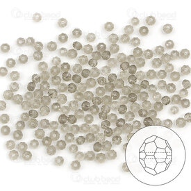 1102-5832-22 - crystal bead stellaris oval facetted 2x3mm Smoky Quartz  180pcs 1102-5832-22,QUARTZ FU,montreal, quebec, canada, beads, wholesale