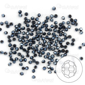 1102-5832-38 - Cristal Bille Stellaris Oval Facetté 2x3mm Hématite 180pcs 1102-5832-38,crystal bead stellaris oval facetted 2x3mm,montreal, quebec, canada, beads, wholesale