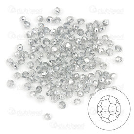 1102-5832-40 - crystal bead stellaris oval facetted 2.5x3.5mm Silver Comet 0.5mm hole 180pcs 1 string 1102-5832-40,comet,montreal, quebec, canada, beads, wholesale