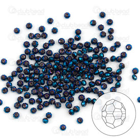 1102-5832-56 - crystal bead stellaris oval facetted 2x3mm Metallic Blue  180pcs 1102-5832-56,montreal, quebec, canada, beads, wholesale