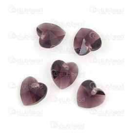 1102-5891-20 - Crystal Pendant Stellaris Heart 10x10x6mm amethyst 5pcs 1102-5891-20,montreal, quebec, canada, beads, wholesale