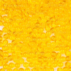 1102-6213-0408 - Bille de Verre Pressé Rond 4mm Citron Transparent Libre (approx. 900pcs) 1Sac 100gr 1102-6213-0408,vs,montreal, quebec, canada, beads, wholesale