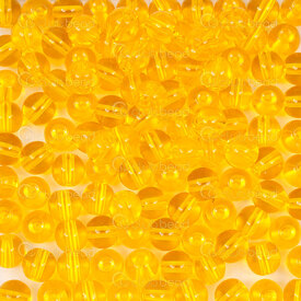 1102-6213-0608 - Bille de Verre Pressé Rond 6mm Citron Transparent Libre (approx. 300pcs) 1Sac 100gr 1102-6213-0608,vs,montreal, quebec, canada, beads, wholesale