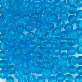 1102-6213-0620 - Glass Bead Round 6mm Aquamarine Transparent Loose (approx. 300pcs) 100gr 1bag 1102-6213-0620,Beads,Glass,montreal, quebec, canada, beads, wholesale