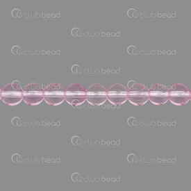 1102-6213-0802 - Glass Bead Round 8mm Transparent Rosaline Loose 1.5mm hole 100pcs 1102-6213-0802,Rosaline,montreal, quebec, canada, beads, wholesale