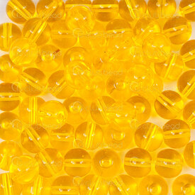 1102-6213-0808 - Bille de Verre Pressé Rond 8mm Citron Transparent Libre (approx. 150pcs) 1Sac 100gr 1102-6213-0808,vs,montreal, quebec, canada, beads, wholesale