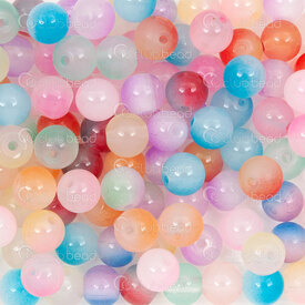 1102-6213-08MIX2 - Glass Bead Round 8mm Mix Jade Pastel Color 100pcs 1102-6213-08MIX2,Beads,Glass,MS,montreal, quebec, canada, beads, wholesale
