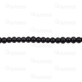 1102-6214-0330 - Glass Bead Round Calibrated 3.5mm Black Glossy 1mm hole 32\'\' String (approx. 200pcs) 1102-6214-0330,Beads,Glass,montreal, quebec, canada, beads, wholesale
