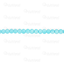 1102-6214-0426 - Bille de Verre Rond 4mm Turquoise Clair Lustré Corde de 30 Pouces (env180pcs) 1102-6214-0426,Billes,Verre,montreal, quebec, canada, beads, wholesale