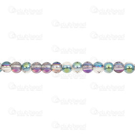 1102-6214-0618 - Glass Pressed Bead Round 6mm Dark AB Crystal Transparent 32in string 1102-6214-0618,Beads,Glass,Bead,Glass,Glass Pressed,6mm,Round,Round,Blue,Crystal,Dark,AB,Transparent,China,montreal, quebec, canada, beads, wholesale