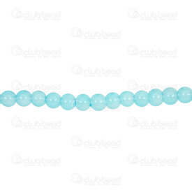 1102-6214-0662 - Glass Bead Round 6mm Light Sky Blue String 30" (approx.100pcs) 1102-6214-0662,sky,montreal, quebec, canada, beads, wholesale