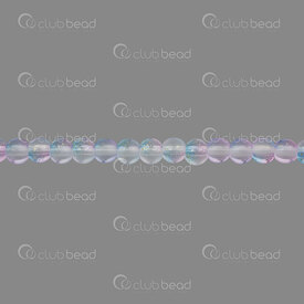 1102-6214-0664 - Glass Bead Round 6mm Matt Light Pink-Blue with Gold Dust String 15\" (approx.58pcs) 1102-6214-0664,rose pale,montreal, quebec, canada, beads, wholesale