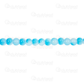 1102-6214-06906 - Pale Glass Bead Round 6mm Dual Blue-White 30in String (app110pcs) 1102-6214-06906,montreal, quebec, canada, beads, wholesale