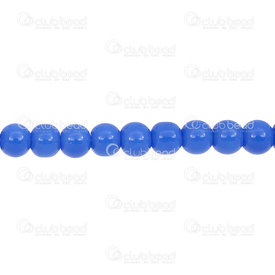 1102-6214-0802 - Glass Bead 8mm Round Midium Blue String 16\'\' 1102-6214-0802,MIDI,montreal, quebec, canada, beads, wholesale