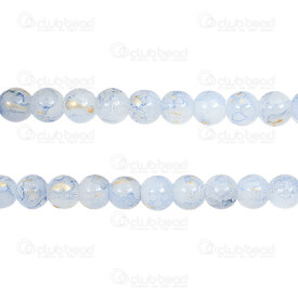1102-6214-08100 - Pale Glass Bead Round 8mm Jade-Light Blue with Gold Dust 30in String (approx.90pcs) 1102-6214-08100,1102-6214,montreal, quebec, canada, beads, wholesale