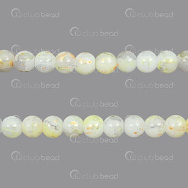1102-6214-08106 - Pale Glass Bead Round 8mm Jade-Lime with Gold Dust 30in String (approx.90pcs) 1102-6214-08106,billes verre,montreal, quebec, canada, beads, wholesale