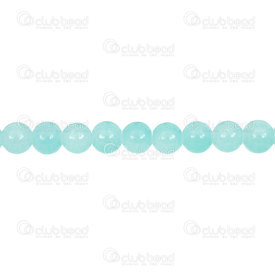 1102-6214-0826 - Bille Verre Rond 8mm Turquoise Pale Lustre Corde de 32 pouces 1102-6214-0826,Billes,Verre,Pressé,montreal, quebec, canada, beads, wholesale