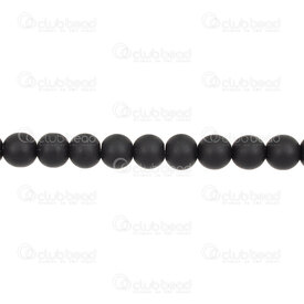 1102-6214-0830M - Bille de Verre Pressé Rond 8mm Noir Mat Corde de 30po (approx. 90pcs) 1102-6214-0830M,Mat Black bead,montreal, quebec, canada, beads, wholesale
