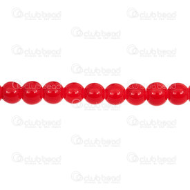 1102-6214-0834 - Pale Glass Bead Pearl Round 8MM coral red 32in String 1102-6214-0834,1102-6214,montreal, quebec, canada, beads, wholesale