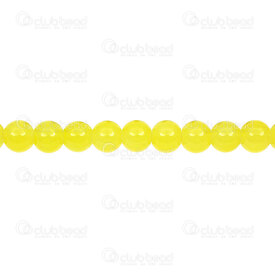 1102-6214-0848 - Pale Glass Bead Pearl Round 8mm Yellow (approx. 98pcs) 32in String 1102-6214-0848,Beads,Bille jaune 8mm,montreal, quebec, canada, beads, wholesale