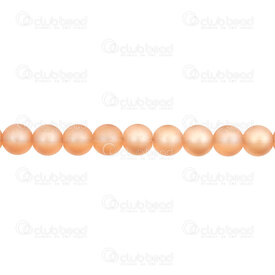1102-6214-0854 - Glass Bead Round 8mm Champagne Matt 1mm Hole (approx.40pcs) 16" String 1102-6214-0854,Beads,Glass,Pressed,montreal, quebec, canada, beads, wholesale