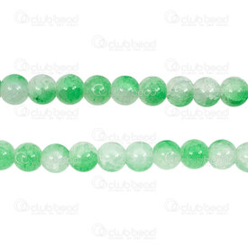 1102-6214-0890 - Pale Glass Bead Round 8mm Cracked White-Green 32in String (approx.96pcs) 1102-6214-0890,Beads,Glass,montreal, quebec, canada, beads, wholesale