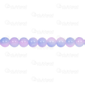 1102-6214-08908 - Pale Glass Bead Round 8mm Dual Mauve-Pink 30in String (approx.90pcs) 1102-6214-08908,montreal, quebec, canada, beads, wholesale
