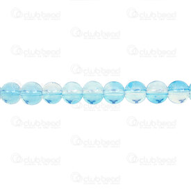 1102-6214-0896 - Pale Glass Bead Round 8mm Light Blue Opal 32in String (approx.96pcs) 1102-6214-0896,Beads,Glass,montreal, quebec, canada, beads, wholesale