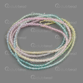 1102-6214-F-02MIX - Glass Bead Round Faceted 2mm Unicorn Mix 2 x 14in String 1102-6214-F-02MIX,1102-6214,montreal, quebec, canada, beads, wholesale