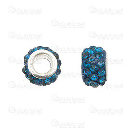 1102-6400-22 - Shamballa Bead European Style Round 12x8mm Turquoise 5.2mm Hole 10pcs 1102-6400-22,Beads,European style,Round,Bead,European Style,Glass,Shamballa,12X8MM,Round,Round,Turquoise,5.2mm Hole,China,10pcs,montreal, quebec, canada, beads, wholesale