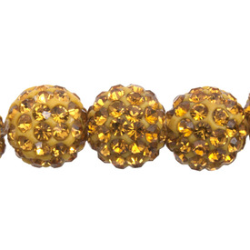 *1102-6401-10 - Shamballa Bead Round 8MM Yellow 5pcs *1102-6401-10,montreal, quebec, canada, beads, wholesale