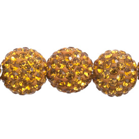 *1102-6402-10 - Shamballa Bead Round 10MM Yellow 5pcs *1102-6402-10,montreal, quebec, canada, beads, wholesale
