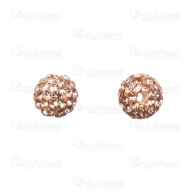 1102-6450-06RGL - Shamballa Bead Round 6mm Crystal stone Rose Gold font 10pcs 1102-6450-06RGL,shamballa,montreal, quebec, canada, beads, wholesale