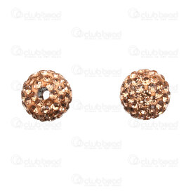 1102-6450-08RGL - Shamballa Bead Round 8mm Crystal stone Rose Gold font 10pcs 1102-6450-08RGL,shamballa,montreal, quebec, canada, beads, wholesale