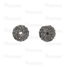 1102-6450-1057-50 - Shamballa Bead Round 10mm Black Diamond stone Grey font 10pcs 1102-6450-1057-50,Beads,Shamballa,montreal, quebec, canada, beads, wholesale