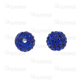 1102-6450-1058-58 - Shamballa Bead Round 10mm Cobalt blue Cobalt font 10pcs 1102-6450-1058-58,montreal, quebec, canada, beads, wholesale