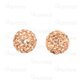 1102-6450-10RGL - Shamballa Bead Round 10mm Rose Gold Stone 1.5mm Hole 10pcs 1102-6450-10RGL,shamballa,montreal, quebec, canada, beads, wholesale