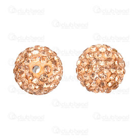 1102-6450-12RGL - Shamballa Bead Round 12mm Rose Gold Stone 1.5mm Hole 10pcs 1102-6450-12RGL,Beads,Shamballa,montreal, quebec, canada, beads, wholesale