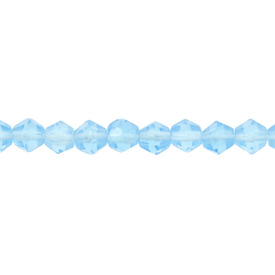 *1102-9200-142 - Glass Bead Bicone Facetted 4MM Aquamarine App. 12'' String *1102-9200-142,Clearance by Category,Glass,Bead,Glass,Glass,4mm,Bicone,Bicone,Facetted,Blue,Aquamarine,China,App. 12'' String,montreal, quebec, canada, beads, wholesale