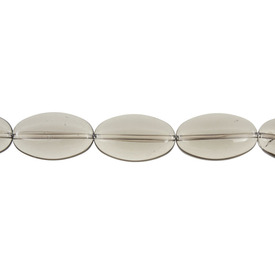 *1102-9202-134 - Glass Bead Oval Flat 14X23MM Smoked Topaz App. 13'' String *1102-9202-134,Clearance by Category,Glass,Bead,Glass,Glass,14X23MM,Oval,Flat,Grey,Smoked Topaz,China,App. 13'' String,montreal, quebec, canada, beads, wholesale