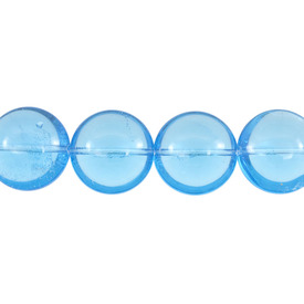 *1102-9202-164 - Glass Bead Round Flat 20MM Light Blue App. 12'' String *1102-9202-164,Clearance by Category,Glass,Bead,Glass,Glass,20MM,Round,Round,Flat,Blue,Blue,Light,China,App. 12'' String,montreal, quebec, canada, beads, wholesale